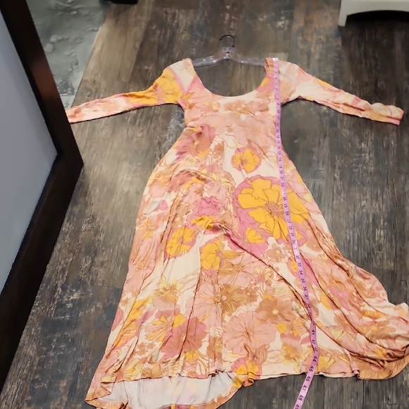 Free People Pink and Orange Long Sleeve Dress - Picture 10 of 13